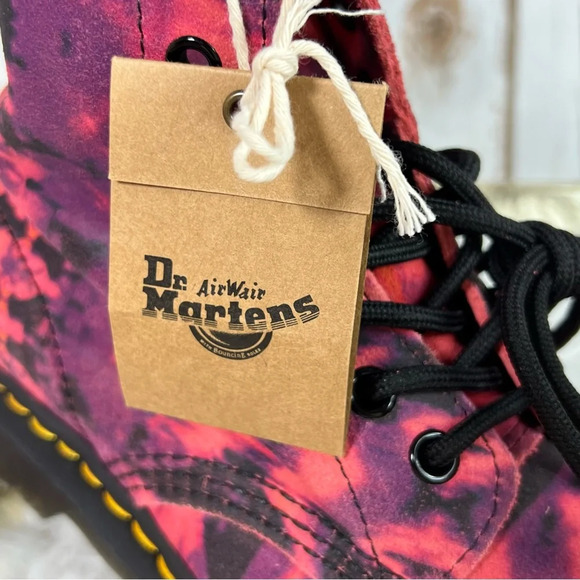 New Dr. Martens 1460 Pascal Tie Dye Suede Leather Lace up Boots - Picture 6 of 11